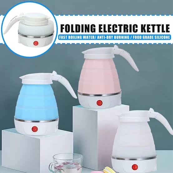 Folding Electric Kettle – Portable Silicone Travel Kettle Fast Boil