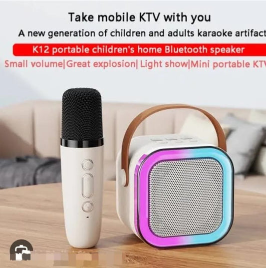 Bluetooth Wireless Microphone Speaker|2-in-1 Portable Karaoke Mic & Speaker |Rechargeable, Perfect for Singing,