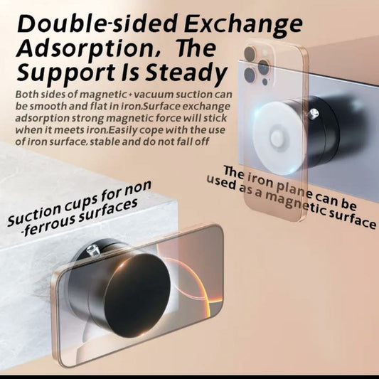 Portable Multi-Functional Vacuum Suction Mobile Phone Stand – Strong Grip, 360° Rotation, Universal Compatibility for All Smartphones