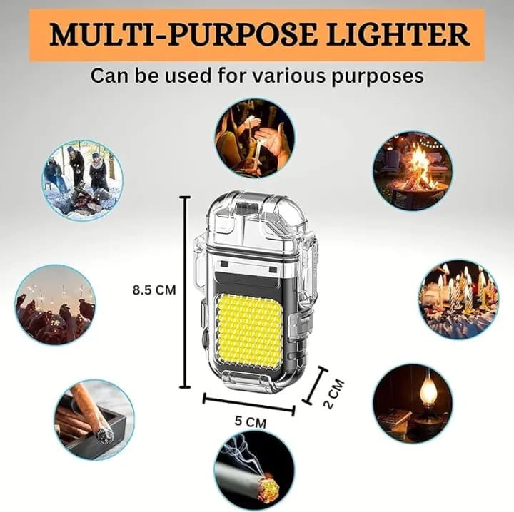 Multi Purpose Lighter – Rechargeable Type-C & Built-in Torch | Free Delivery PK