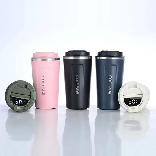 Temperature Display Coffee Mug – Smart Stainless Steel Thermal Mug with LED Temperature Indicator