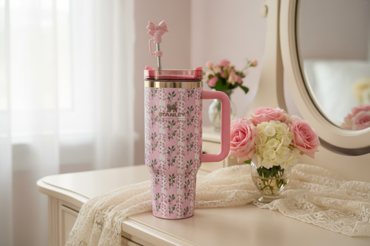 Stanley x LoveShackFancy Quencher H2.0 FlowState Tumbler - Blooming Heirloom